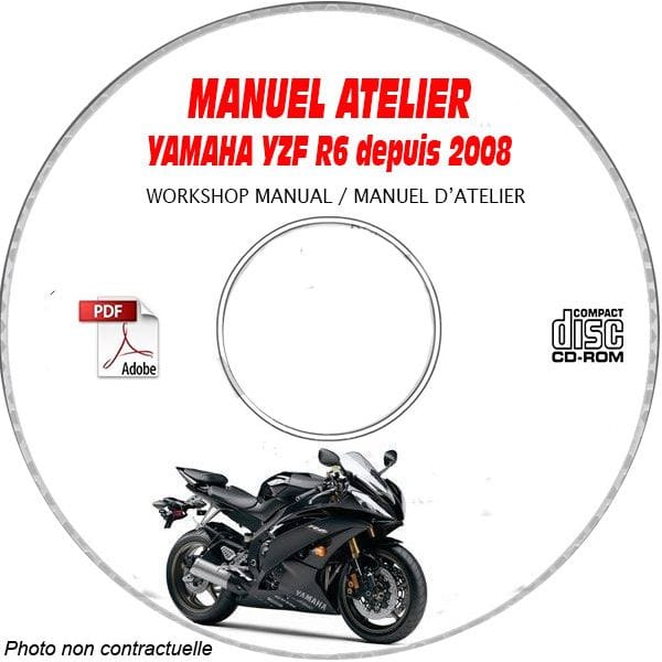 YZF R6 08 Manuel Atelier CDROM YAMAHA Anglais