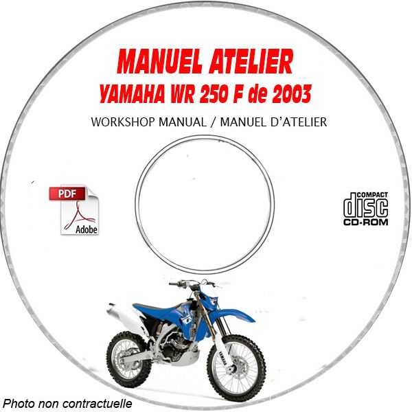 WRF 250 2003 Manuel Atelier CDROM YAMAHA Anglais