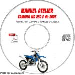 WRF 250 2003 Manuel Atelier CDROM YAMAHA Anglais