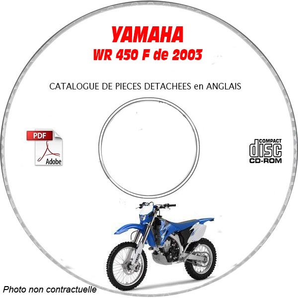 WR 450F 2003 Catalogue Pièces CDROM YAMAHA Anglais