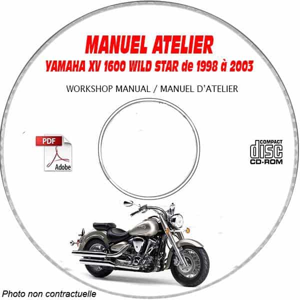 XV 1600 WILD STAR 98-03 Manuel Atelier CDROM YAMAHA Anglais