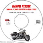 XV 1600 WILD STAR 98-03 Manuel Atelier CDROM YAMAHA Anglais