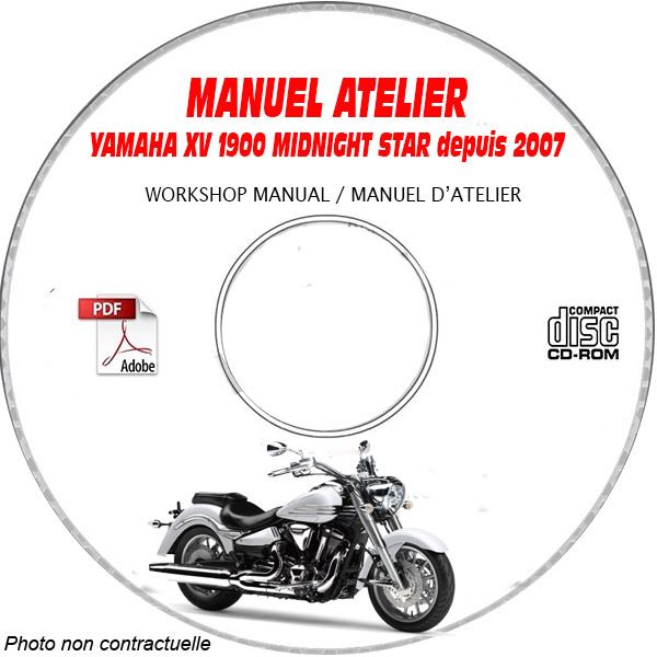 XV 1900 MIDNIGHT STAR 2007 Manuel Atelier CDROM YAMAHA Anglais