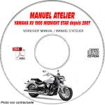 XV 1900 MIDNIGHT STAR 2007 Manuel Atelier CDROM YAMAHA Anglais