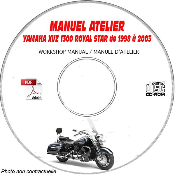XVZ 1300 ROYAL STAR 98-03 -  Manuel Atelier CDROM YAMAHA Anglais