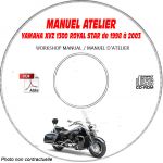 XVZ 1300 ROYAL STAR 98-03 -  Manuel Atelier CDROM YAMAHA Anglais