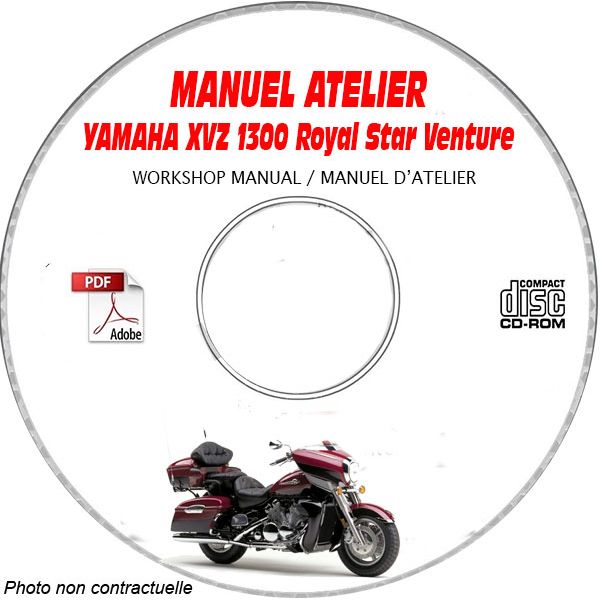 XVZ 1300 ROYAL STAR VENTURE -99 Manuel Atelier CDROM YAMAHA Anglais