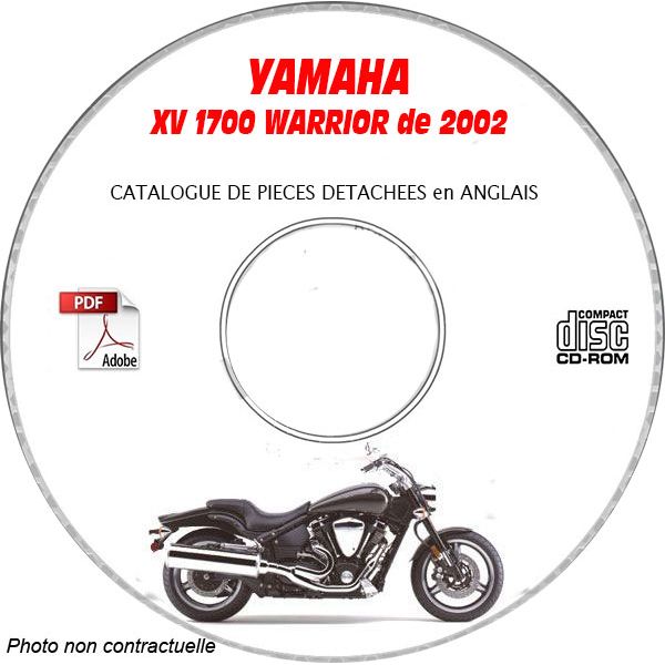 XV 1700 WARRIOR 2002 Catalogue Pièces CDROM YAMAHA Anglais