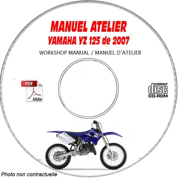 YZ 125 2007 Manuel Atelier CDROM YAMAHA FR