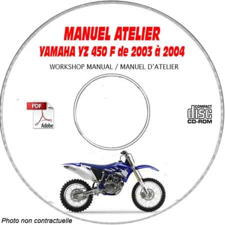YZ 450F 2004 Manuel Atelier CDROM YAMAHA