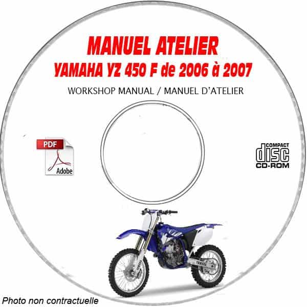 YZ 450F 2007 Manuel Atelier CDROM YAMAHA FR