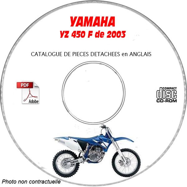 YZ 450F 2003 Catalogue Pièces CDROM YAMAHA