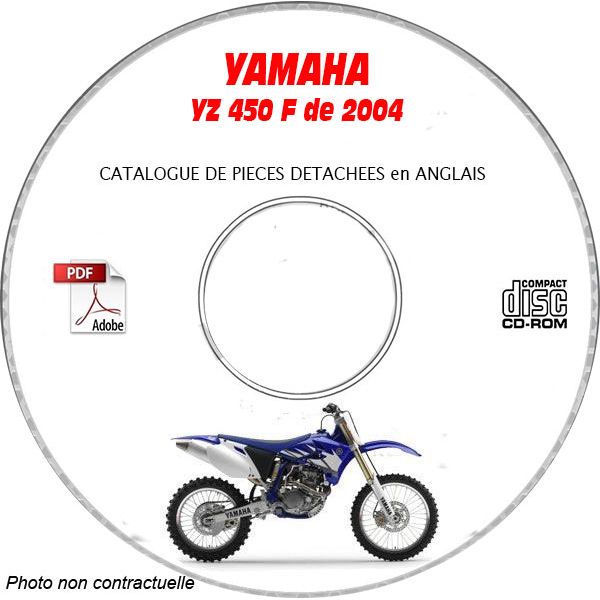 YZ 450F 2004 Catalogue Pièces CDROM YAMAHA Anglais