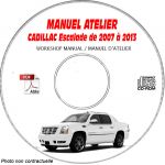 ESCALADE 07-13 Manuel Atelier CDROM CADILLAC Anglais