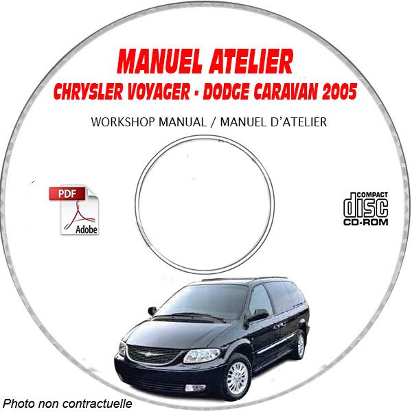 CHRYSLER VOYAGER - GRAND VOYAGER DODGE CARAVAN - GRAND CARAVAN  Type : RG Ed 2005  Manuel d'Atelier sur CD-ROM Anglais