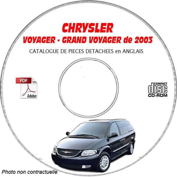 CHRYSLER VOYAGER / GRAND VOYAGER de 2003   Type : RG    Catalogue des Pièces Détachées sur CD-ROM anglais