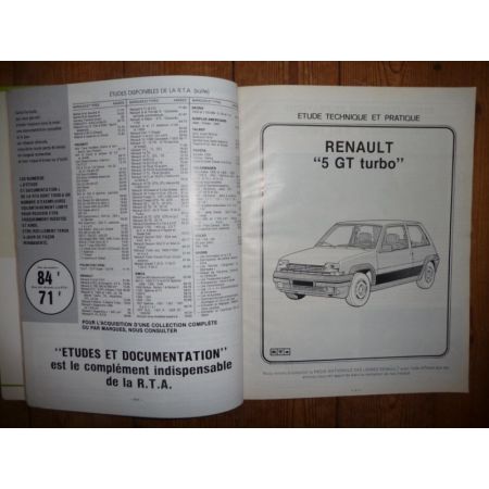 Supercinq GT Turbo Revue Technique Renault