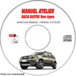 DACIA DUSTER Tous types Type : X79  Manuel d'Atelier sur CD-ROM