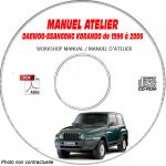 KORANDO 96-06 Manuel Atelier CDROM DAEWOO Anglais Revue technique