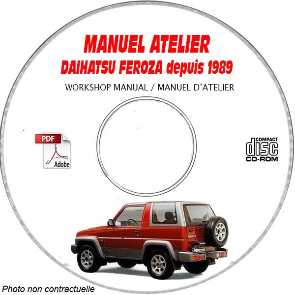 FEROZA 89- Manuel Atelier CDROM DAIHATSU Anglais Revue technique