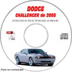 DODGE CHALLENGER de 2008 Type : LC  et SRT-8  Catalogue des Pièces Détachées sur CD-ROM Anglais