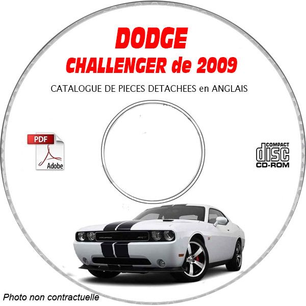 DODGE CHALLENGER de 2009  Type : LC  et SRT-8  Catalogue des Pièces Détachées sur CD-ROM Anglais