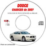 DODGE CHARGER de 2007  Type LX, D, R/T, SRT8  Catalogue des Pièces Détachées sur CD-ROM Anglais