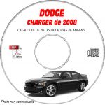 DODGE CHARGER de 2008  Type LX, SXT, D, R/T, DRT8  Catalogue des Pièces Détachées sur CD-ROM Anglais