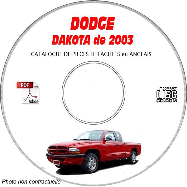 DAKOTA 2003 Catalogue Pièces CDROM DODGE Anglais