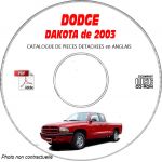DAKOTA 2003 Catalogue Pièces CDROM DODGE Anglais