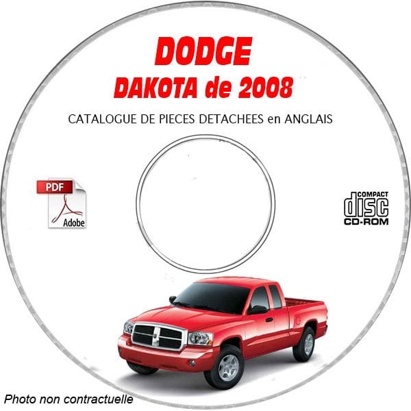 DAKOTA 2008 Catalogue Pièces CDROM DODGE Anglais