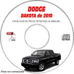DODGE DAKOTA de 2010  Type ND, Sport, Laramie, SLT, ST, SXT  Catalogue des Pièces Détachées sur CD-ROM anglais