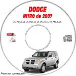 DODGE NITRO de 2007 Type KA SLT  Catalogue des Pièces Détachées sur CD-ROM Anglais