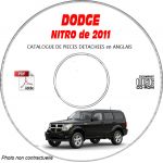 DODGE NITRO de 2011 Type KA SE, SXT, SHOCK, DETONATOR  Catalogue des Pièces Détachées sur CD-ROM Anglais