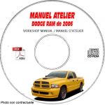 DODGE RAM 1500, 2500, 3500 4000 de 2006  Type : DR  Manuel d'Atelier sur CD-ROM anglais