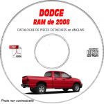 DODGE RAM de 2008  Type DR 1500  Catalogue des Pièces Détachées sur CD-ROM anglais