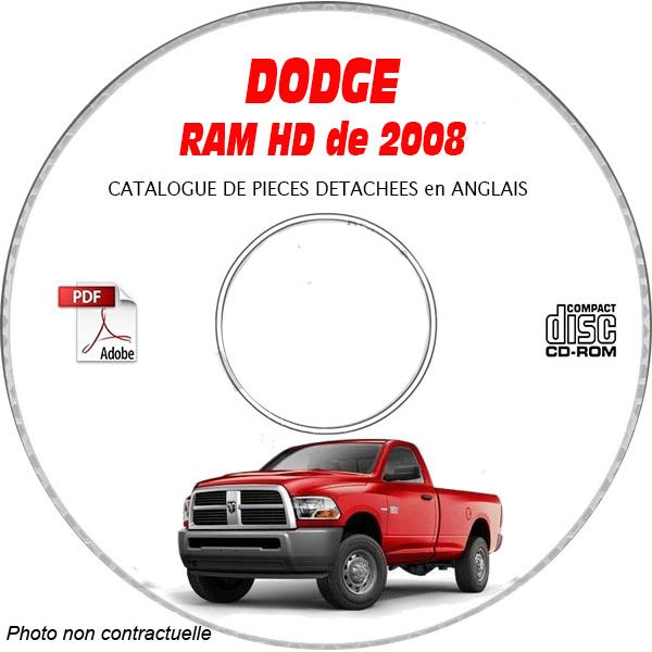 DODGE RAM  HEAVY DUTY 2008  Type D1  Catalogue des Pièces Détachées sur CD-ROM anglais