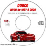 DODGE VIPER SRT-10 de 1997 à 2000 TYPE SR  Catalogue des Pièces Détachées sur CD-ROM Anglais