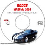 DODGE VIPER SRT-10 de 2006 TYPE ZB  Catalogue des Pièces Détachées sur CD-ROM Anglais