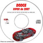 DODGE VIPER SRT-10 de 2007 TYPE ZB  Catalogue des Pièces Détachées sur CD-ROM Anglais