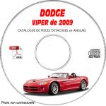 DODGE VIPER SRT-10 de 2009 TYPE ZB  Catalogue des Pièces Détachées sur CD-ROM Anglais
