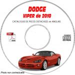 DODGE VIPER SRT-10 de 2010 TYPE ZB  Catalogue des Pièces Détachées sur CD-ROM Anglais