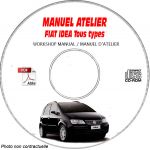 FIAT IDEA Tous types TYPE CHASSIS: ZFA350......  Manuel d'Atelier sur CD-ROM FR