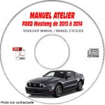 FORD MUSTANG de 2013 à 2014  Manuel d'Atelier sur CD-ROM anglais