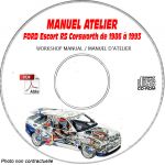 FORD ESCORT RS COSWORTH de 1986 à 1993  Manuel d'Atelier sur CD-ROM anglais Anglais