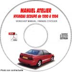 HYUNDAI SCOUPE de 1990 a 1994  Manuel d'Atelier sur CD-ROM Anglais
