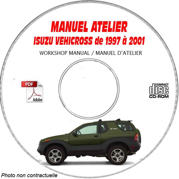 ISUZU VEHICROSS de 1997 A 2001  Type : JACCN57X...  Manuel d'Atelier sur CD-ROM Anglais