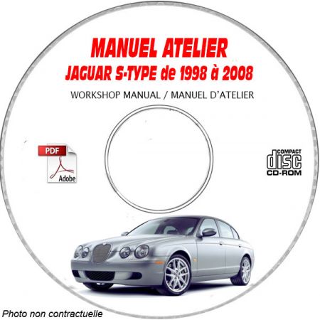 JAGUAR S-TYPE de 1998 a 2008  Manuel Atelier  sur CD-ROM Anglais