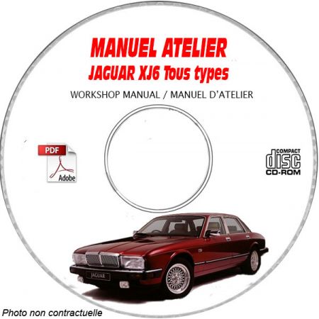 JAGUAR XJ6 Tous types  type : XJ40  Manuel Atelier  sur CD-ROM anglais