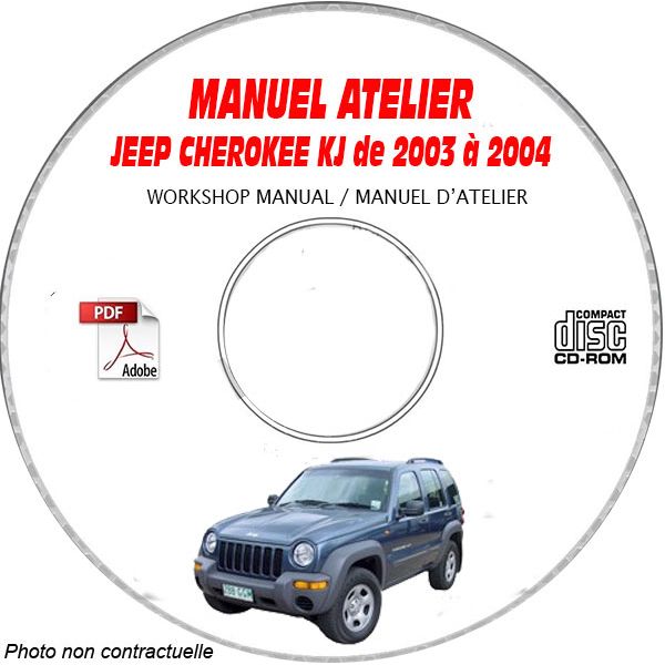 JEEP CHEROKEE - lIBERTY KJ de 2003 à 2004  Type KJ Sport, Limited  Manuel d'Atelier sur CD-ROM Anglais